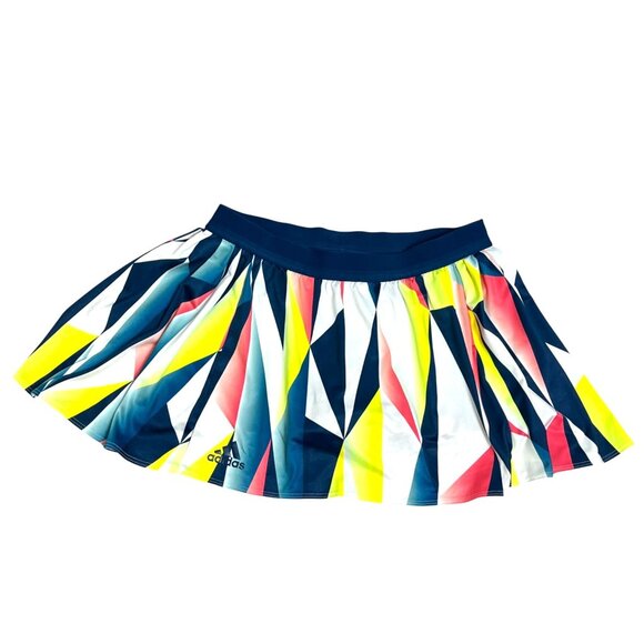 Adidas US Open Geometric Print Climalite Tennis Skirt with Built-In Shorts Sz M - Picture 2 of 10